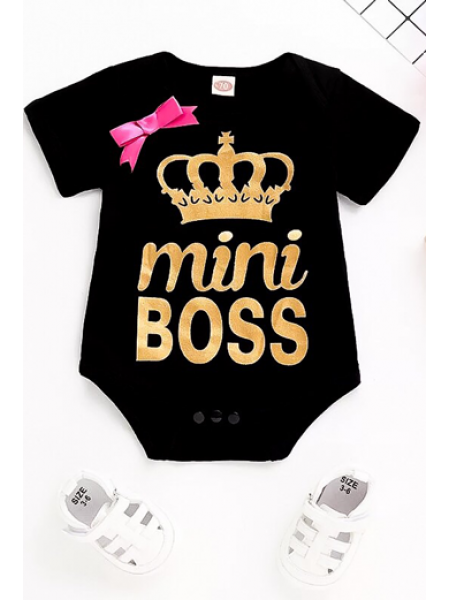 Нарядный детский бодик с бантиком Mini Boss